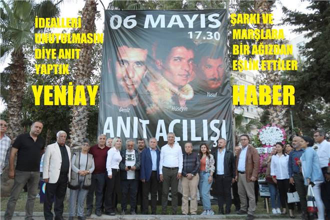 3 fidanın Mezitli’de ki anıtını arkadaşları açtı